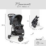 Hauck Citi Neo 2 Lightweight 3-Wheeled Stroller, Compact