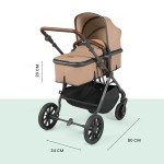 Ickle Bubba Cosmo 2-in-1 Pushchair in Gunmetal/Tan