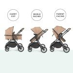 Ickle Bubba Cosmo 2-in-1 Pushchair in Gunmetal/Tan