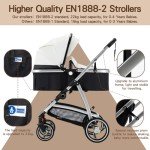 3 in 1 PU Leather City Stroller with Car Seat