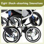 3 in 1 PU Leather City Stroller with Car Seat