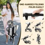 3 in 1 PU Leather City Stroller with Car Seat