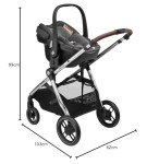 Maxi-Cosi Zelia 3 Luxe 2-in-1 Pram, Twillic Grey