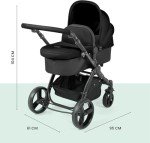 Ickle Bubba Stomp Urban Pushchair - Matte Black/Midnight