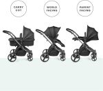 Ickle Bubba Stomp Urban Pushchair - Matte Black/Midnight