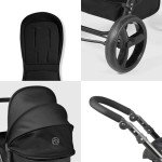 Ickle Bubba Stomp Urban Pushchair - Matte Black/Midnight
