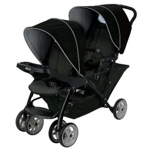 Graco Stadium Duo Tandem Double Pushchair - Black/Grey