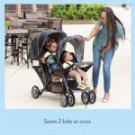 Graco Stadium Duo Tandem Double Pushchair - Black/Grey
