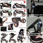 3-in-1 Lightweight Folding Stroller Travel System for Newborns