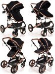 3-in-1 Lightweight Folding Stroller Travel System for Newborns