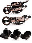 3-in-1 Lightweight Folding Stroller Travel System for Newborns