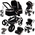 3-in-1 Lightweight Folding Stroller Travel System for Newborns