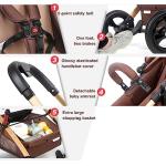 Gray Double Stroller for Infant and Toddler Twins