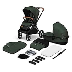 LIONELO Mika Pram with Baby Carrier, Buggy (GREEN)