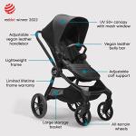 Compact Reversible Stroller with Belly Bar Included in Rich Black