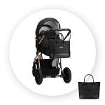 MoMi Limuru 2-in-1 Pushchair with Buggy, Black
