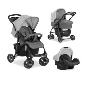 Grey Shopper SLX Trioset: Pushchair, Pram, Carry Cot, Car Seat