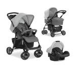 Grey Shopper SLX Trioset: Pushchair, Pram, Carry Cot, Car Seat