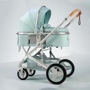 Convertible Baby Pram Stroller Bassinet Stroller in Green