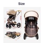 Convertible Baby Pram Stroller Bassinet Stroller in Green