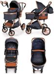 3-in-1 Lightweight Folding Stroller for Newborns and Toddlers