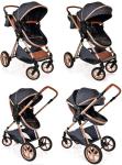 3-in-1 Lightweight Folding Stroller for Newborns and Toddlers