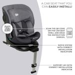 Kinderkraft I-360 Baby Car Seat, I-Size, Gray, 0-36kg