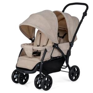 COSTWAY Double Seat Foldable Twin Stroller