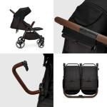 Ickle Bubba Venus Double Stroller - Black