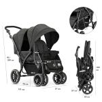 Deryan Elena Duo Tandem Pushchair - Double Stroller
