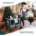 Wonderfold W2 Double Stroller Wagon with Canopy