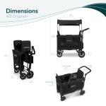 Wonderfold W2 Double Stroller Wagon with Canopy