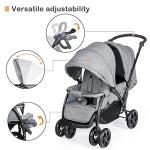 Maxmass Double Seat Baby Stroller with Canopy