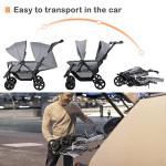 Maxmass Double Seat Baby Stroller with Canopy