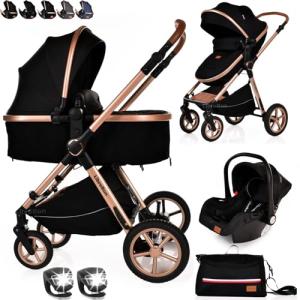 Lightweight 3-in-1 Stroller Pram System for Newborns-Toddlers