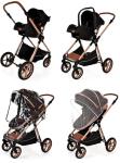 Lightweight 3-in-1 Stroller Pram System for Newborns-Toddlers