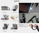 Lightweight 3-in-1 Travel System Pram for Newborns-Toddlers