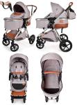 Lightweight 3-in-1 Travel System Pram for Newborns-Toddlers