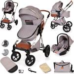 3-in-1 Lightweight Baby Pram Pushchair with Car Seat