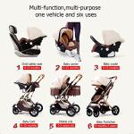 TUCY 3-in-1 Baby Stroller Travel System in Brown