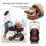 TUCY 3-in-1 Baby Stroller Travel System in Brown