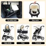 3 in 1 PU Leather City Stroller with Car Seat