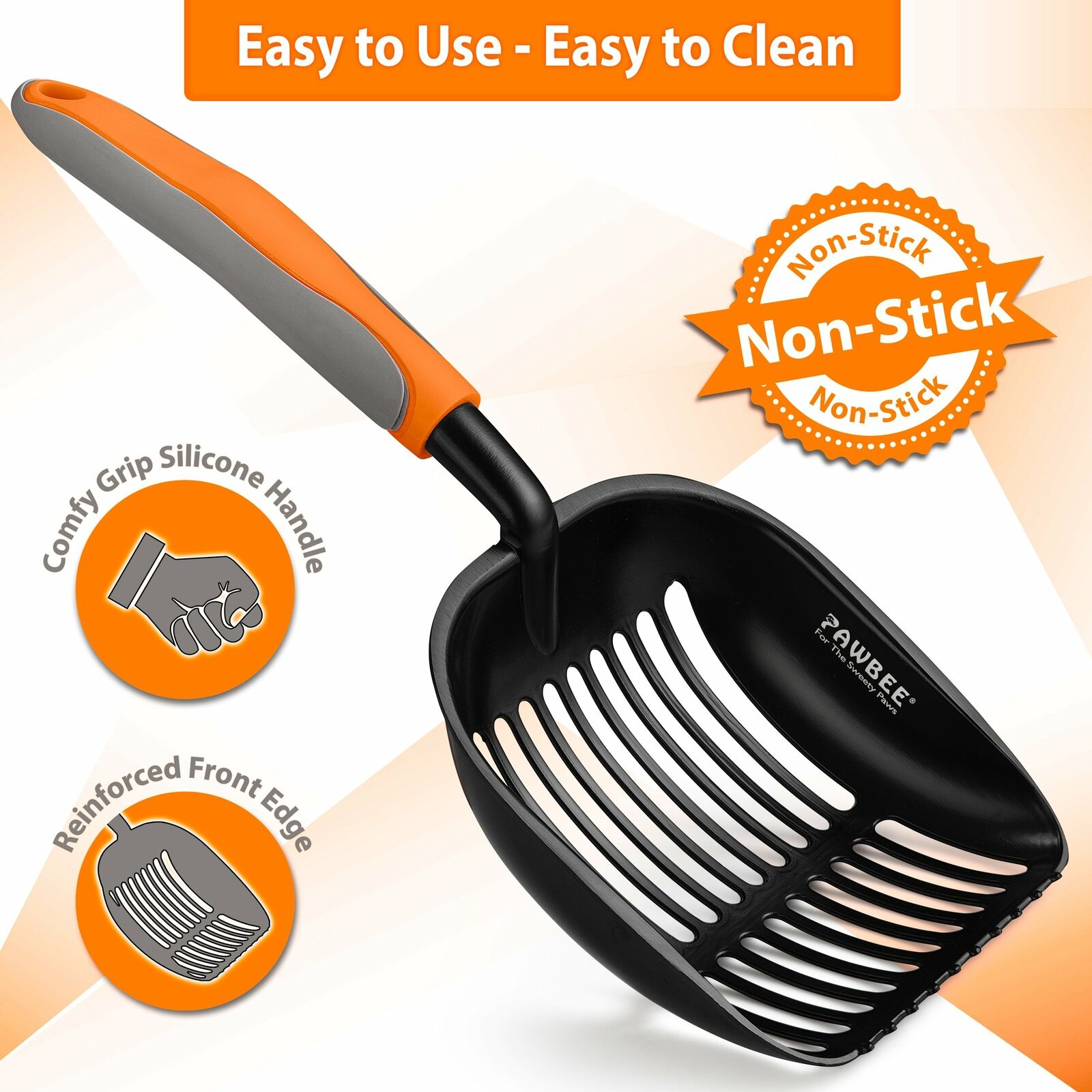 Non-Stick Cat Litter Scoop with Hook