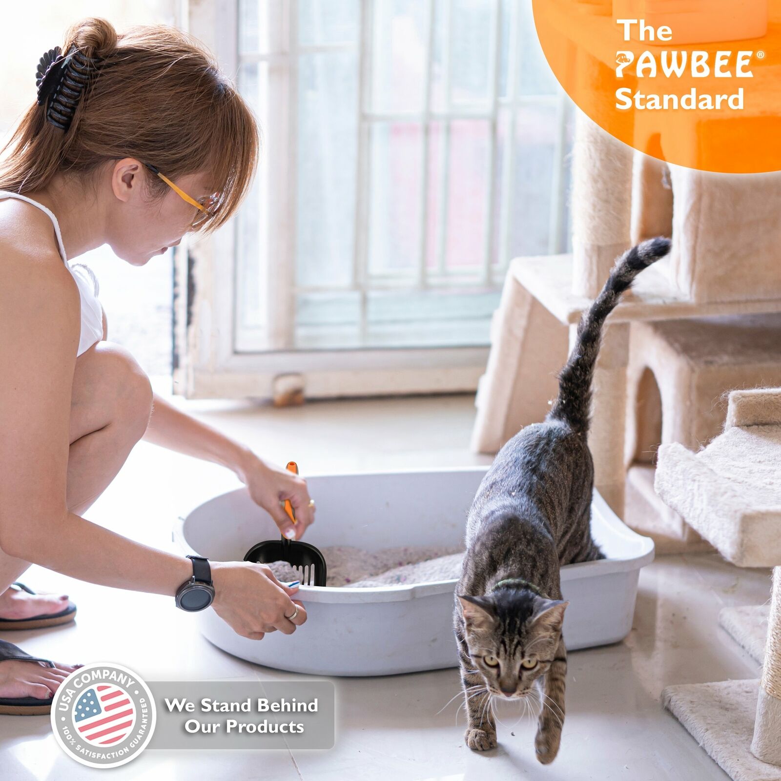 Non-Stick Cat Litter Scoop with Hook