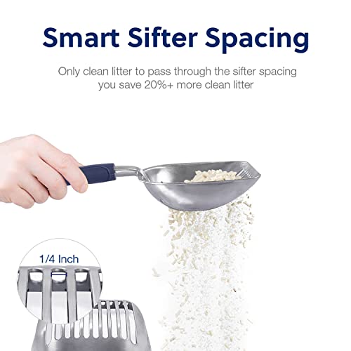 Aluminum Cat Litter Scoop with Long Handle