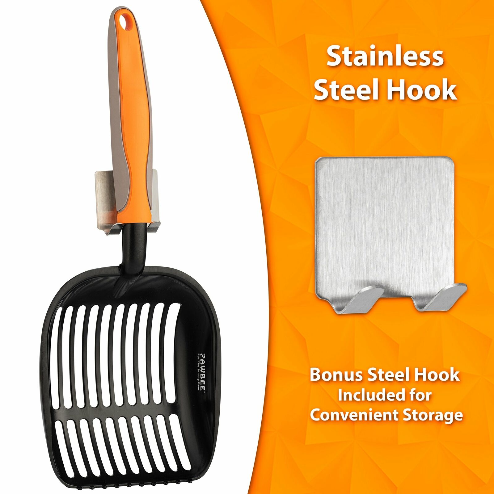 Non-Stick Cat Litter Scoop with Hook