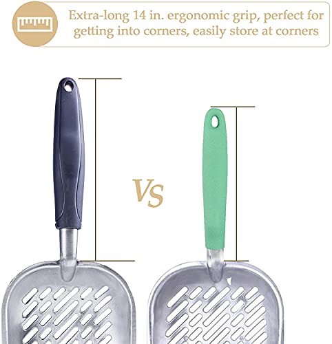 Aluminum Cat Litter Scoop with Long Handle