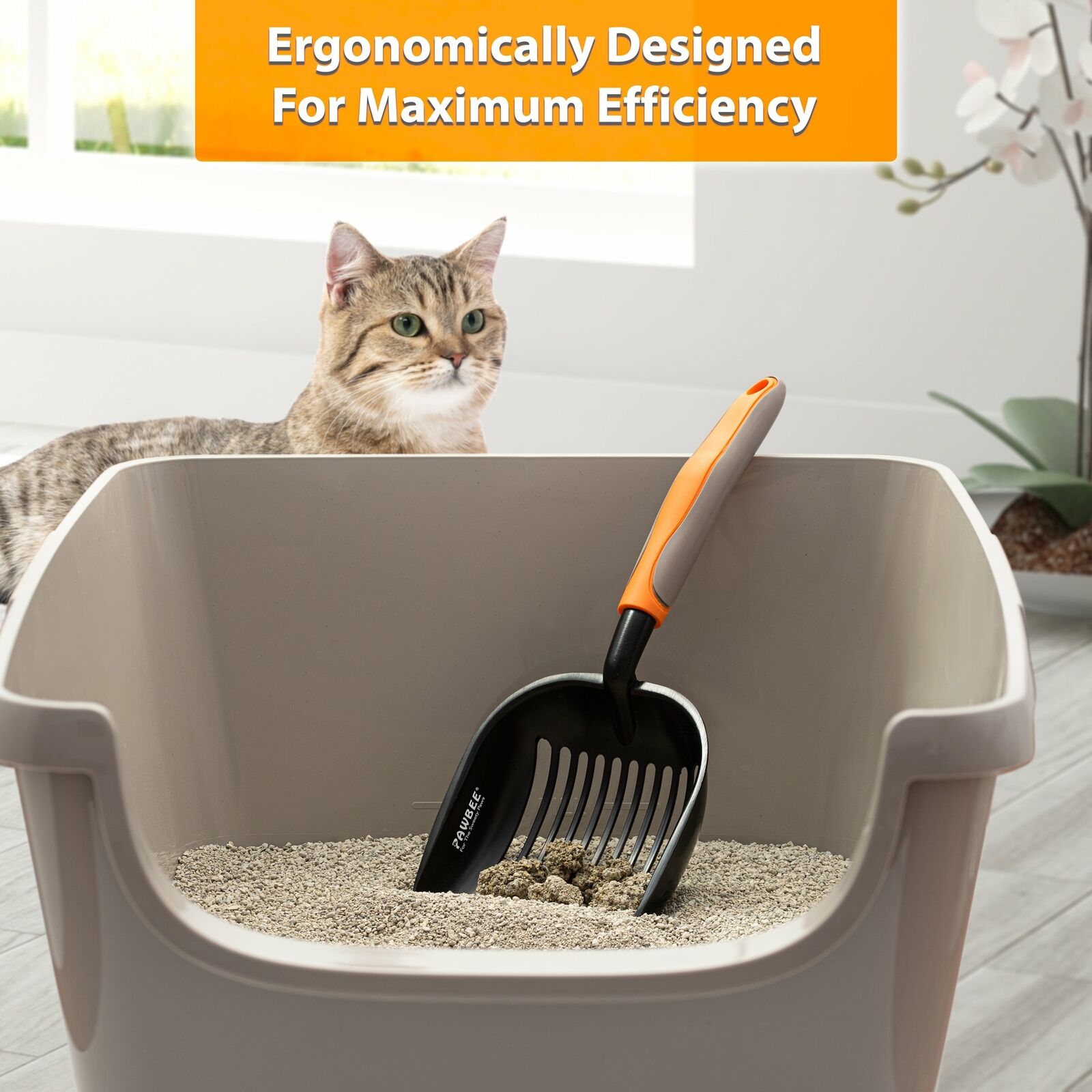Non-Stick Cat Litter Scoop with Hook