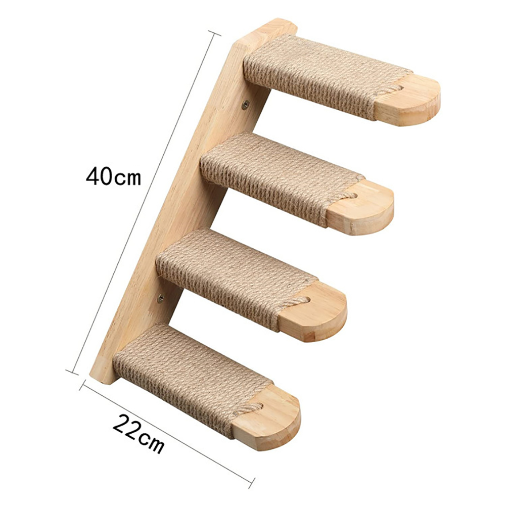 Wooden Wall-Mounted Cat Climbing Steps