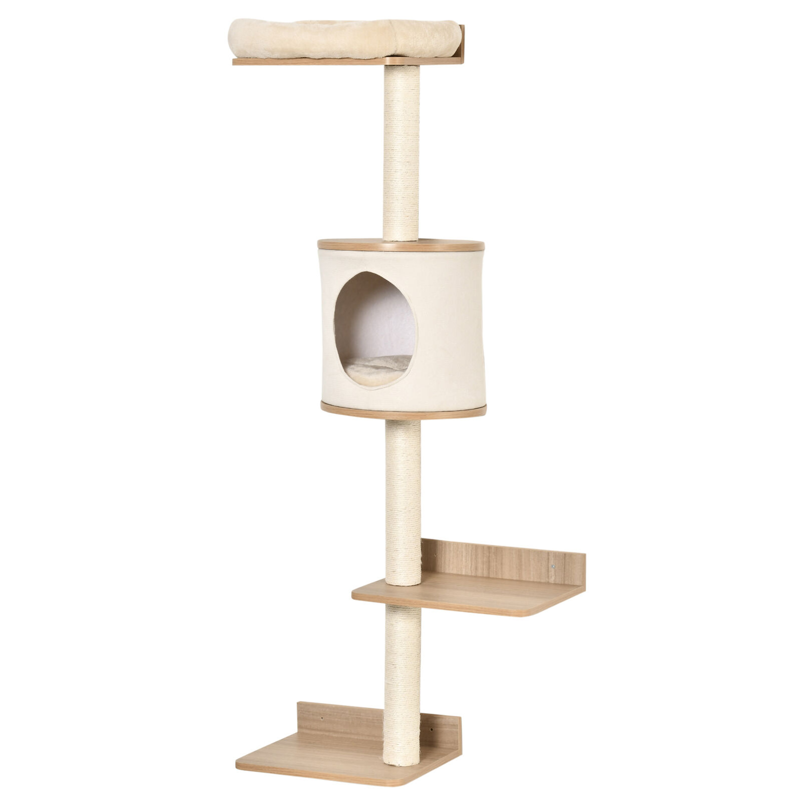 Wall-Mounted 4-Level Cat Play Center